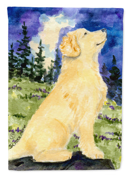 Golden Retriever Flag Canvas House Size