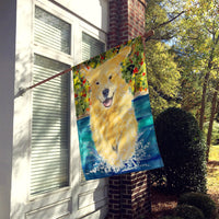 Golden Retriever Flag Canvas House Size