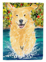 Golden Retriever Flag Canvas House Size