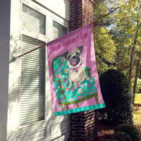 Happy Valentine's Day Pug Flag Canvas House Size VHA3002CHF