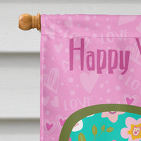 Happy Valentine's Day Pug Flag Canvas House Size VHA3002CHF