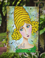 Bee Grateful Girl with Beehive Flag Garden Size VHA3008GF