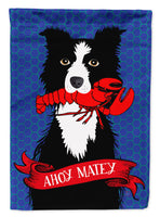 Ahoy Matey Nautical Border Collie Flag Canvas House Size VHA3011CHF