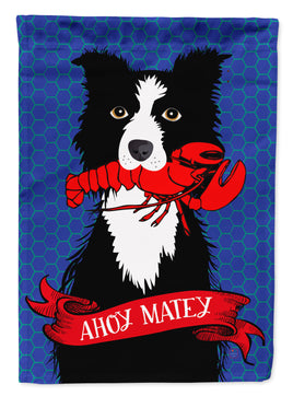 Ahoy Matey Nautical Border Collie Flag Canvas House Size VHA3011CHF