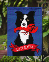 Ahoy Matey Nautical Border Collie Flag Garden Size VHA3011GF