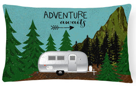 Airstream Camper Adventure Awaits Canvas Fabric Decorative Pillow VHA3022PW1216