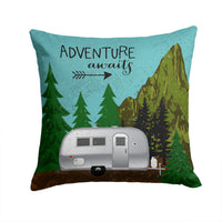 Airstream Camper Adventure Awaits Fabric Decorative Pillow VHA3022PW1414