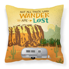 Airstream Camper Camping Wander Fabric Decorative Pillow VHA3026PW1818