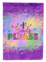 Beads Please Mardi Gras Flag Garden Size