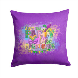 Ain't No Party Like Mardi Gras Fabric Decorative Pillow