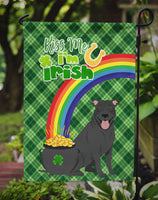 Black Pit Bull Terrier St. Patrick's Day Flag Garden Size