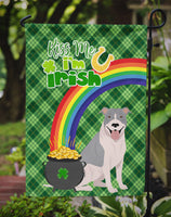 Blue and White Pit Bull Terrier St. Patrick's Day Flag Garden Size