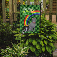 Blue Pit Bull Terrier St. Patrick's Day Flag Garden Size