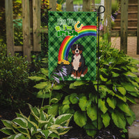 Bernese Mountain Dog St. Patrick's Day Flag Garden Size