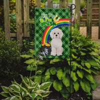 Bichon Frise St. Patrick's Day Flag Garden Size