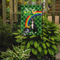 Black Boxer St. Patrick's Day Flag Garden Size