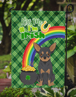 Black and Tan Chihuahua St. Patrick's Day Flag Garden Size