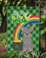 Blue and Tan Chihuahua St. Patrick's Day Flag Garden Size