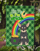 Black and Cream Chihuahua St. Patrick's Day Flag Garden Size