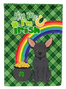 Black Chihuahua St. Patrick's Day Flag Garden Size