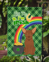 Chocolate Chihuahua St. Patrick's Day Flag Garden Size