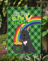 Black French Bulldog St. Patrick's Day Flag Garden Size