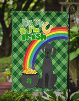 Black Great Dane St. Patrick's Day Flag Garden Size