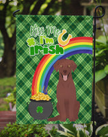 Chocolate Labrador Retriever St. Patrick's Day Flag Garden Size