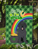 Black Newfoundland St. Patrick's Day Flag Garden Size