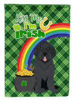 Black Newfoundland St. Patrick's Day Flag Garden Size