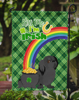 Black Pekingese St. Patrick's Day Flag Garden Size