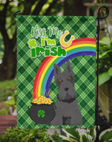 Black Scottish Terrier St. Patrick's Day Flag Garden Size