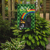 Black Shih Tzu St. Patrick's Day Flag Garden Size