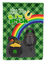 Black Shih Tzu St. Patrick's Day Flag Garden Size