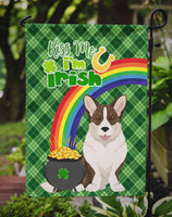 Brindle Cardigan Corgi St. Patrick's Day Flag Garden Size