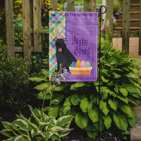 Black Pit Bull Terrier Easter Flag Garden Size