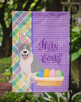 Blue and White Pit Bull Terrier Easter Flag Garden Size