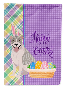 Blue Brindle Pit Bull Terrier Easter Flag Garden Size