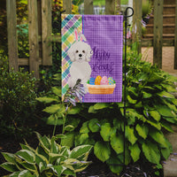 Bichon Frise Easter Flag Garden Size