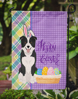 Black and White Border Collie Easter Flag Garden Size