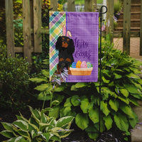 Black and Tan Cavalier Spaniel Easter Flag Garden Size