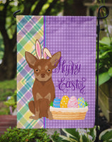 Chocolate and Tan Chihuahua Easter Flag Garden Size