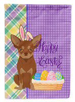 Chocolate and Tan Chihuahua Easter Flag Garden Size