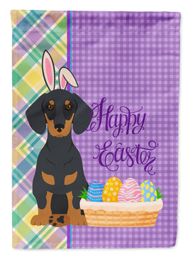 Black and Tan Dachshund Easter Flag Garden Size