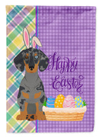 Black Dapple Dachshund Easter Flag Garden Size