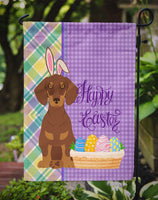 Chocolate and Tan Dachshund Easter Flag Garden Size