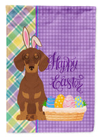 Chocolate and Tan Dachshund Easter Flag Garden Size