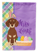 Chocolate and Cream Dachshund Easter Flag Garden Size