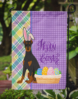 Black and Tan Doberman Pinscher Easter Flag Garden Size