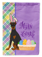 Black and Tan Doberman Pinscher Easter Flag Garden Size